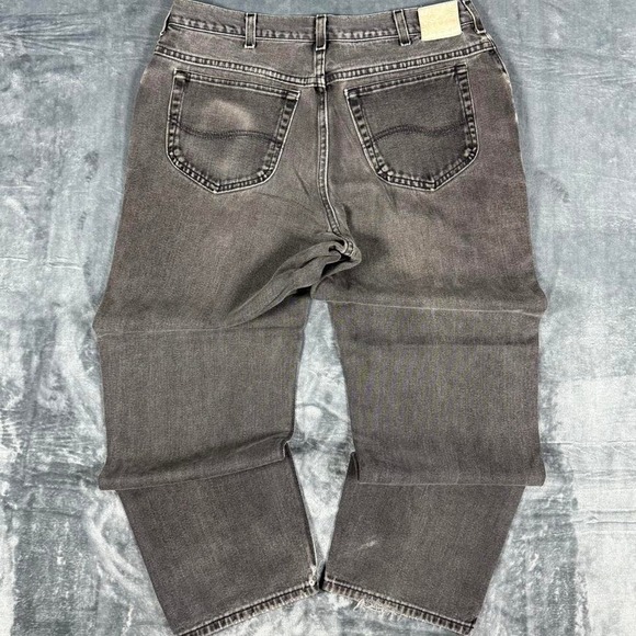 Y2K Lee Black Faded Denim Jeans - faded size tag - 33 x 30 - Picture 1 of 8